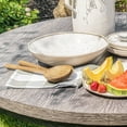 thumbnail image 2 of Retreat Pottery Merge Bamboo Serving Bowl - White - 12", 2 of 2