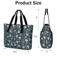 thumbnail image 3 of Tote Bag for Women - Pioneer Flower Shoulder Bag - Large Utility Work Duffle Bag with Zipper Handbag for Travel, Work, Sprots, 3 of 5