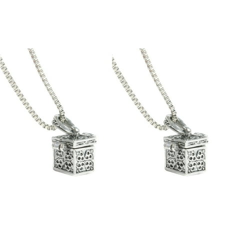 2 PCS Cremation Jewelry Pet Cremation Keepsake Men and Women 50x2CM Silver