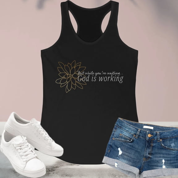 Women's Ideal Racerback Tank, Slim Fit Scoop Neck, Bible Verse Tank Top