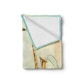 thumbnail image 2 of Music Soft Flannel Fleece Blanket, Colorful Music Notes Vibes from Saxophone Jazz Background Illustration Artwork Print, Cozy Plush for Indoor and Outdoor Use, 50" x 70", Multicolor, by Ambesonne, 2 of 6