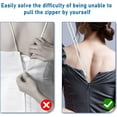 thumbnail image 4 of Monebena 2 Pcs Zipper Helper Pull for Dresses, Dress Zipper Helper Zip Puller Aid Tool Assistant Design with Hook and Clip Zipper Extender for Tight Dress Boots Zipper Helper, 4 of 7