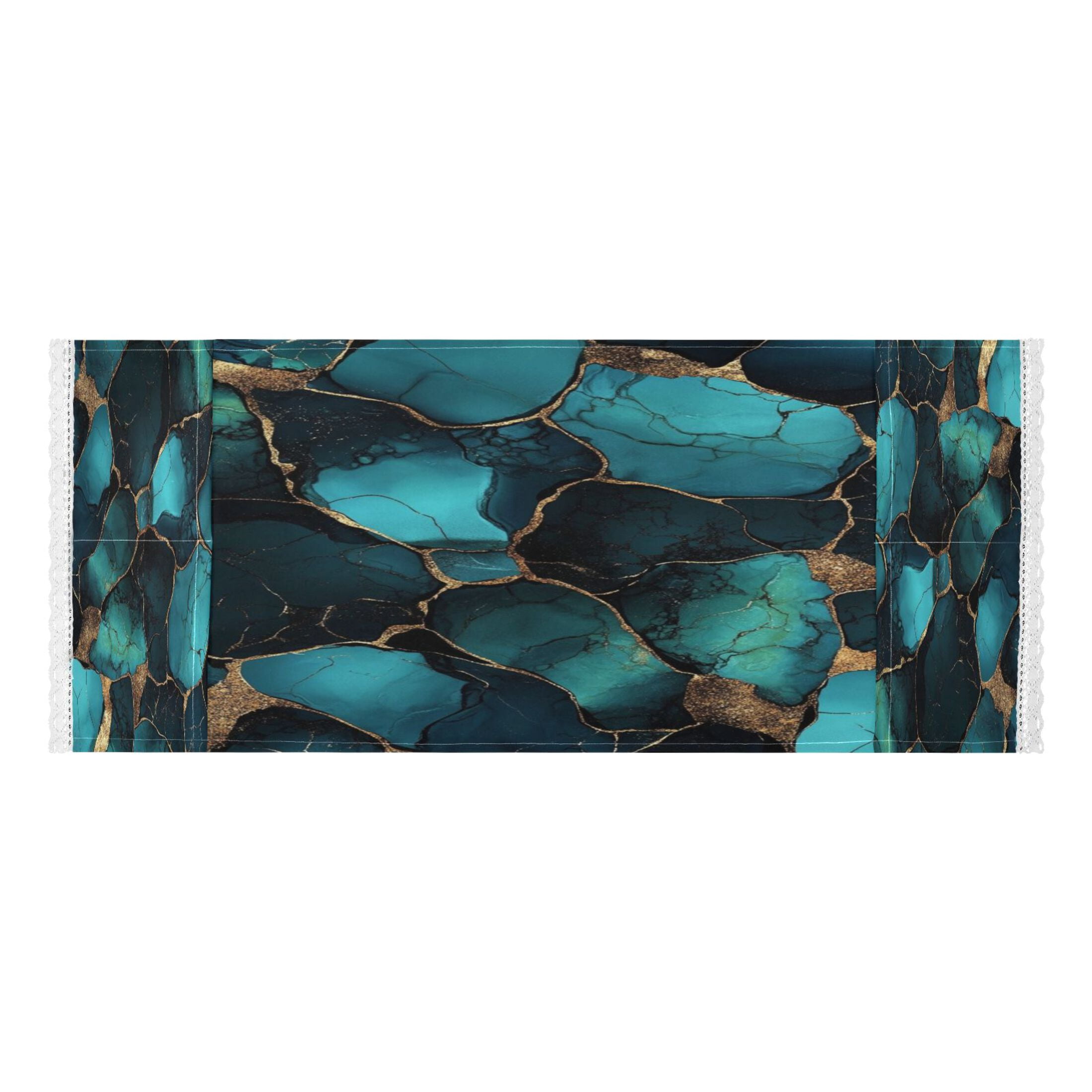 WOBOGO Gild Dark Green Marble Washing Machine Cloth Dryer Refrigerator Top Cover Protective Non-Slip Mat For Kitchen Laundry