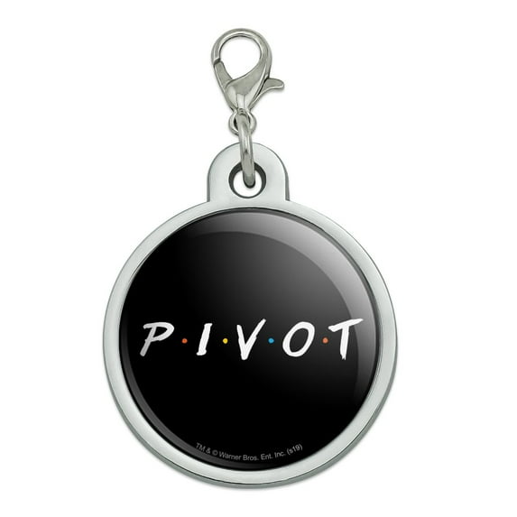 Friends PIVOT Chrome Plated Metal Pet Dog Cat ID Tag