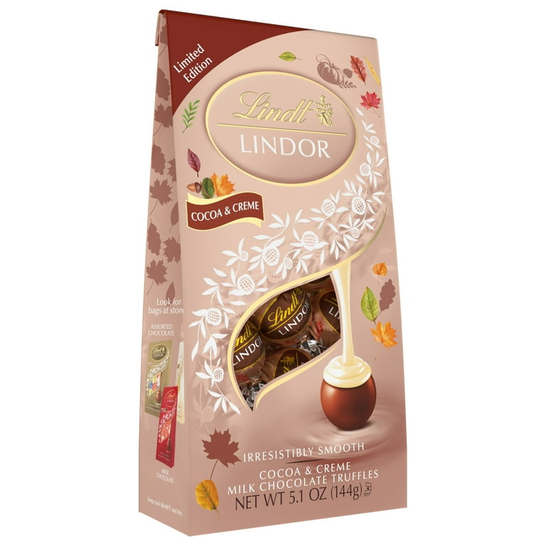 Lindt LINDOR Fall Cocoa & Creme Milk Chocolate Candy Truffles, 5.1