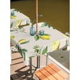 thumbnail image 2 of Outdoor Tablecloth with Umbrella Hole for Patio/Picnic/Party/Camping, Yellow Lemon Summer Waterproof Table Cloth Square Cover Washable, Farmhouse Tropical Fruit Rustic (54"x 54"), 2 of 8
