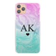 thumbnail image 1 of Personalised Huawei Phone Hard Case with Heart Accented Initials on Cyan,iPhone 16 Plus, 1 of 4