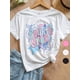 thumbnail image 1 of Girls' Fourth Grade Graphic Tee - Cute Cartoon Character Design, Breathable Cotton Loose Fit T-Shirt for Spring & Summer, Crew Neck Short Sleeve Top, Playful Teen Fashion, Medium Stretch Fabric, 1 of 7