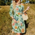 thumbnail image 3 of Pretty Pastel Floral Green Pattern Womens Summer Dress Tie Back A Line Flare Dress, 3 of 9