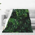 thumbnail image 1 of Fotbe Lush Foliage Green Plant Manta de Franela Acolchonada con Estampado, Súper Suave y Esponjosa, Extra Grande para Sofá, Cama, Uso Todo el Año-80"x60", 1 of 7