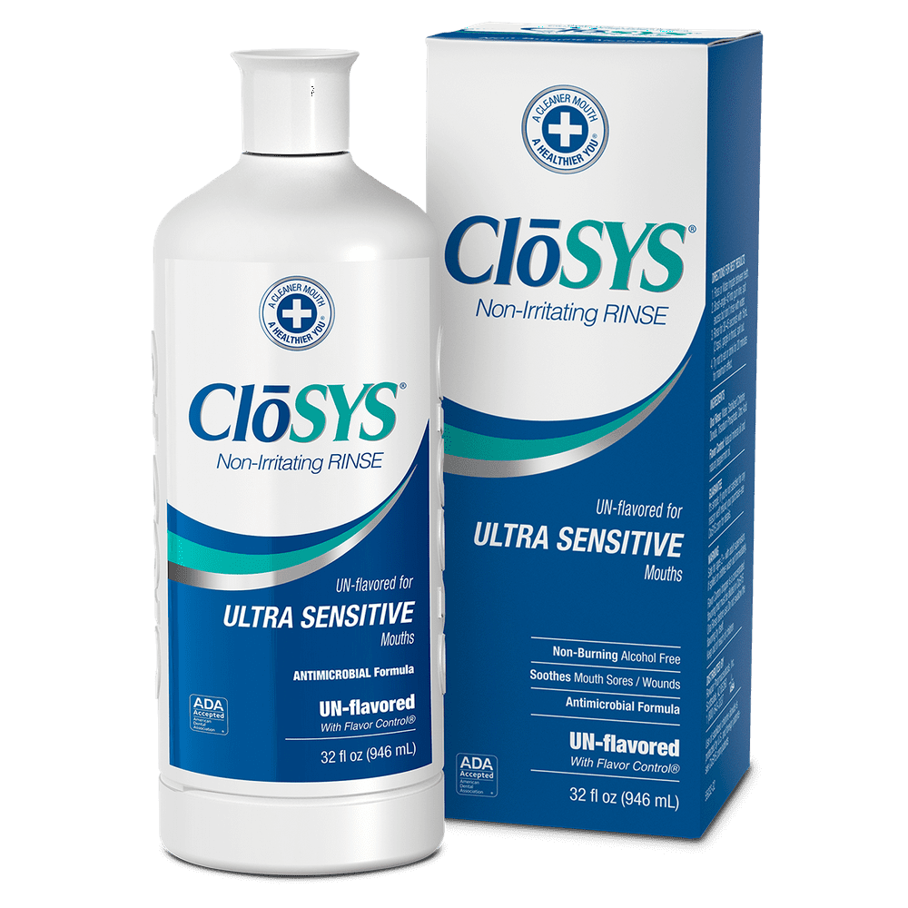CloSYS Ultra Sensitive Mouthwash, 32 Ounce, Unflavored (Optional Flavor