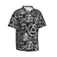 thumbnail image 2 of Hawaiian Shirt For Men, Gear Pattern Mens Button Down Short Sleeve Shirt, Summer Beach Shirts For Men, 2 of 2