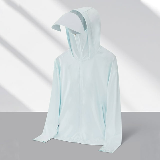 DPTALR Veste de Sport Décontractée pour Hommes à Capuche Manches Longues Fermeture Éclair Anti-Soleil Haute Élasticité