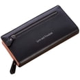 thumbnail image 2 of Women'S Wallet Large Wallet Women'S Long Wallet Large Capacity Leather Case Card Compartment Wallet Cell Phone Pocket With Hand Strap Elegant Wallet - Black, 2 of 7