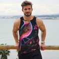 thumbnail image 6 of Logiee Glowing Leaf Bird Print Men's Workout Tank Top,Quick Dry Workout Tank Top,Gym Muscle Tee,Fitness Bodybuilding Sleeveless T Shirt-Medium, 6 of 7