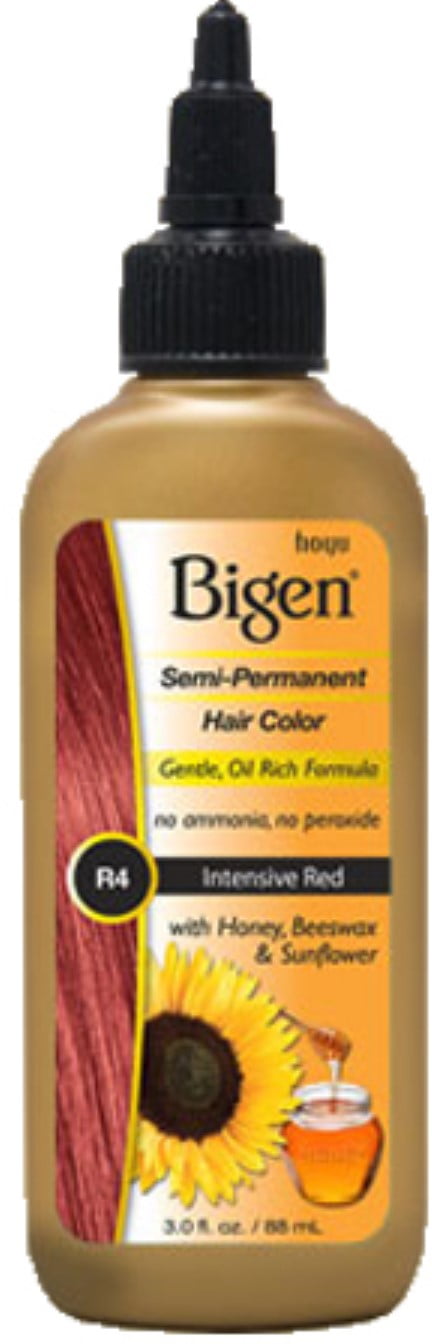 Bigen Semi Permanent Hair Color #R4 Intensive Red, 3 oz
