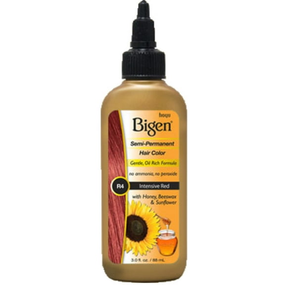 Bigen Semi Permanent Hair Color #R4 Intensive Red, 3 oz (Pack of 3)