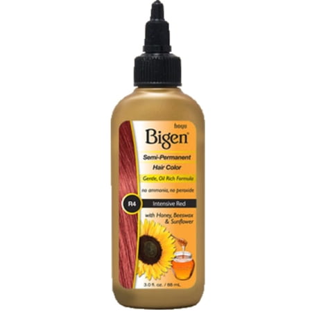 Bigen Semi Permanent Hair Color #R4 Intensive Red 3 oz (Pack of 3)