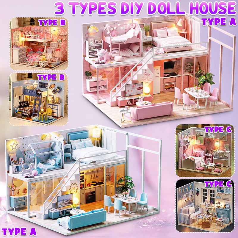 Doll House miniature furniture DIY kitchen room 1:12 & mini wine rack bottle  Fp
