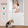 Yoofor Retractable Baby Extra Wide Safety Gate for Stairs, Doorways, Corridor, White
