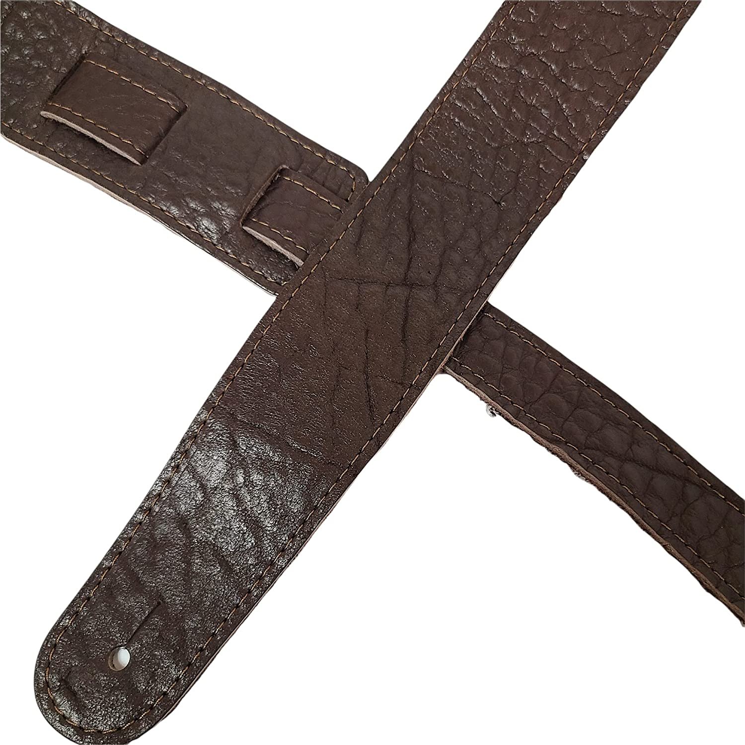 Henry Heller HAB2-CHC Leather Series 2 in. Guitar Strap - Buffalo Chocolate