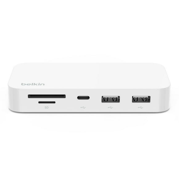 Adaptador Multimedia Belkin 6 Puertos USB-A USB-C SD 3.0 Micro SD Gigabit Eth Blanco