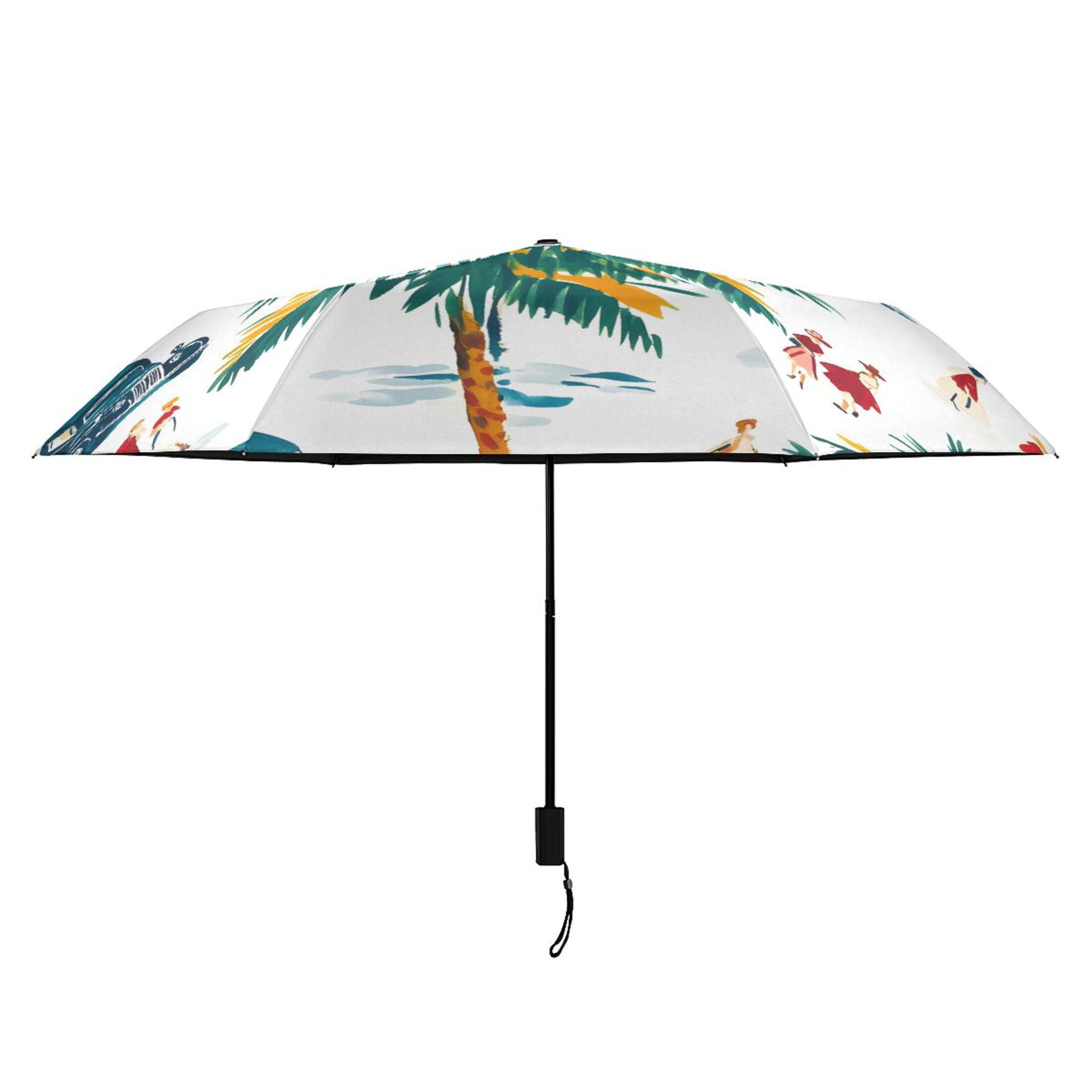 ALAZA Cars Tree UPF 50+ Compact Folding Umbrella for Rain Travel Umbrella Packable