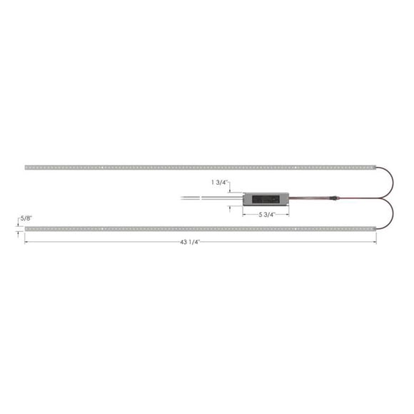 Optilumen RKS2440-50-A20 4 ft. 40W 5000K Equivalent to Integrated White LED Magnetic Retrofit Kit - Case of 20