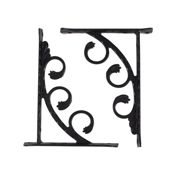 2Pcs Wall Mounted L Shaped Angle Bracket Multifuntional Brace Shelf Brackets Decorative S_WM25