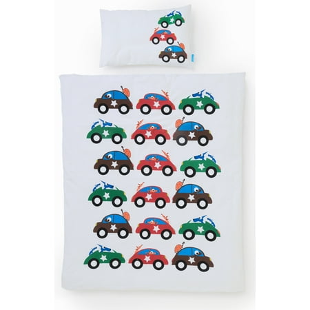 Cars Toddler Bedset Organic Cotton Crib Duvet Cover And Pillowcase