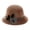 Khaki, variant on MEICHEN Winter Fuzzy Cloche Hat for Women Elegant Fashion Short Brim Bucket Hat Womens 1920s Accessories for Daily Church Party