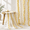 Gold Yellow-52"W x 84"L (Pack of 2), variant on 2 Panels Linen Leaf String Flembroidered Semi Sheer Curtain Farmhouse Voile Curtafor Living Room Bedroom Window Yellow 52 X 84 Inc