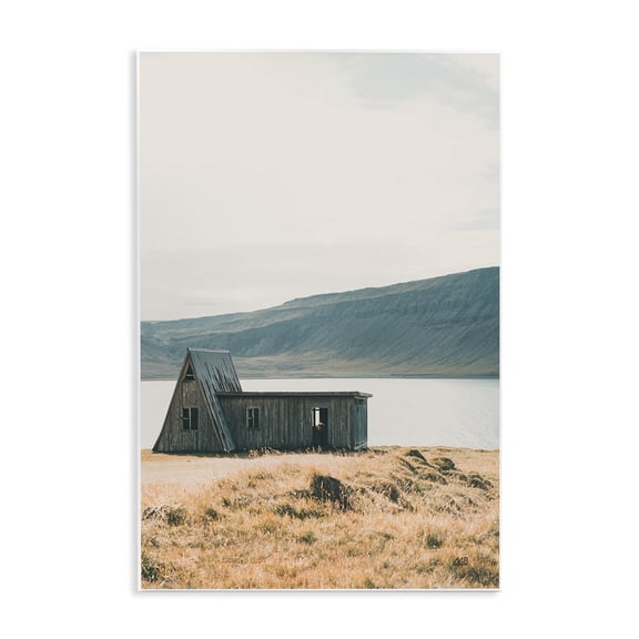 Stupell Industries Iceland Shore Cottage Landscape & Nature Photography Unframed Art Print Wall Art, 10 x 15