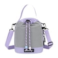 thumbnail image 1 of Bolso bandolera multifunción para botella de agua con correa ajustable y aislamiento térmico. Gris violeta, 1 of 7