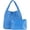 Blue, variant on Women Vegan Leather Hand-Woven Tote Handbag Fashion Shoulder Top-handle Bag All-Match Underarm Bag with Purse