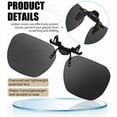 thumbnail image 5 of Joopin Polarized Clip on Sunglasses for Women Men Rimless Flip Up Anti-Glare Driving Glasses(Black), 5 of 10
