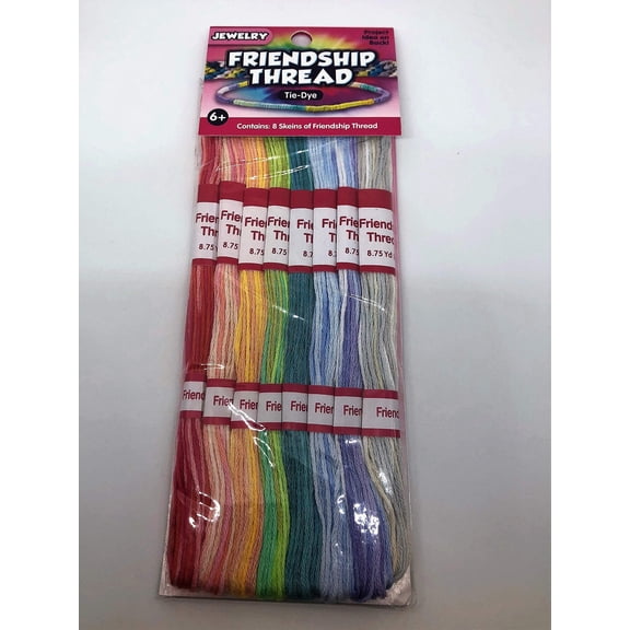 Friendship Thread, Tie-Dye, 8-Skeins
