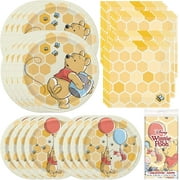 Winnie The Pooh Dinnerware Party Bundle Luncheon Napkins Dinner, Dessert Plates, Table Cover Great for Themed Parties, Kid's Birthday, Halloween