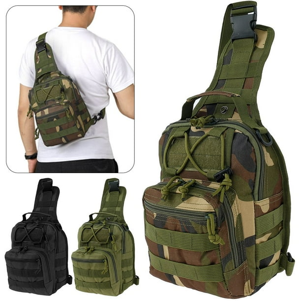 Chest Sling Bag Tactical Shoulder Backpack Crossbody Bag Waterproof Shoulder Chest Bag Military Sport Bag for Men Outdoor Running Travelling Camping Cycling Walmart