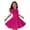 WeeBloom609-Hot Pink, variant on Girl Dress Summer Short Sleeve Rib Knit Dress Solid Color Casual Party Dress Toddler Kids Grey Girls Dresses
