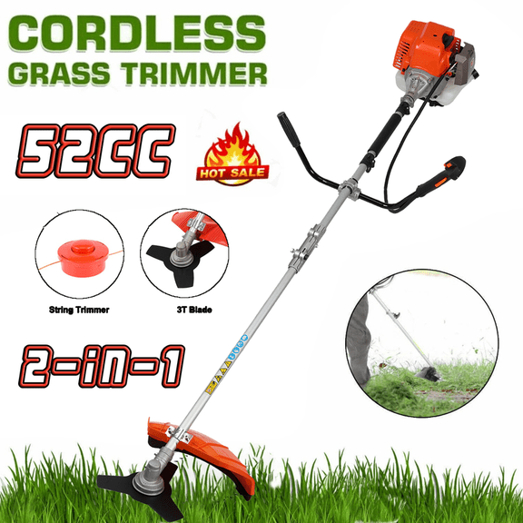 Floseru 52cc Weed Eater Gas Powered, 2 in 1 Gas String Trimmer, Weed Wacker, Heavy Duty Weed Wacker, Upgraded 2200w/8500rpm Engine Brush Cutter, 3 Days Delivery from USA