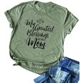 thumbnail image 1 of YourTops My Greatest Blessings Call Me Mom T-Shirt (US M, 1-Green), 1 of 2