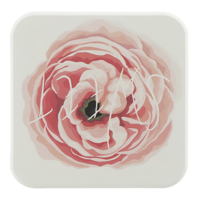 Posavasos de Diatomita Macarena cuadrado de Flor 10 cm x 10 cm x 0,9 cm