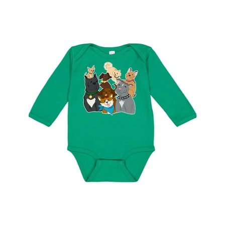 

Inktastic Happy Dog Family Gift Baby Boy or Baby Girl Long Sleeve Bodysuit