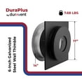 thumbnail image 3 of DuraVent 6DP-WT 6" Galvanized Steel Wall Thimble for Chimney Pipe, Black, 3 of 8
