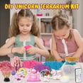 thumbnail image 2 of Kit de manualidades para terrario de unicornio con luz LED nocturna remota: regalo de cumpleaños DIY para niñas de 5 a 10 años, 2 of 6
