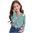 thumbnail image 6 of Kaemgyyd Toddler Baby Outfit Boy Girl Loose Stars Crewneck Pullover Tops Casual Fashion Long Sleeve Shirt Spring Clothes, 6 of 6
