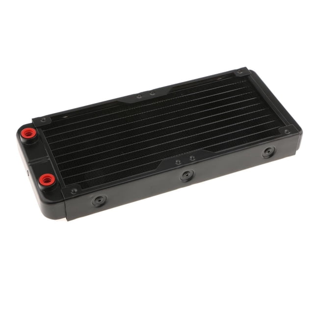 10 Tubos De 240 Aluminio Intercambiador Radiador Para CPU CO2 Sistema De Refrigeración Por Agua Computadora, Interfaz Roscada G4 / 1 shamjiam Refrigeración del radiador del ordenador
