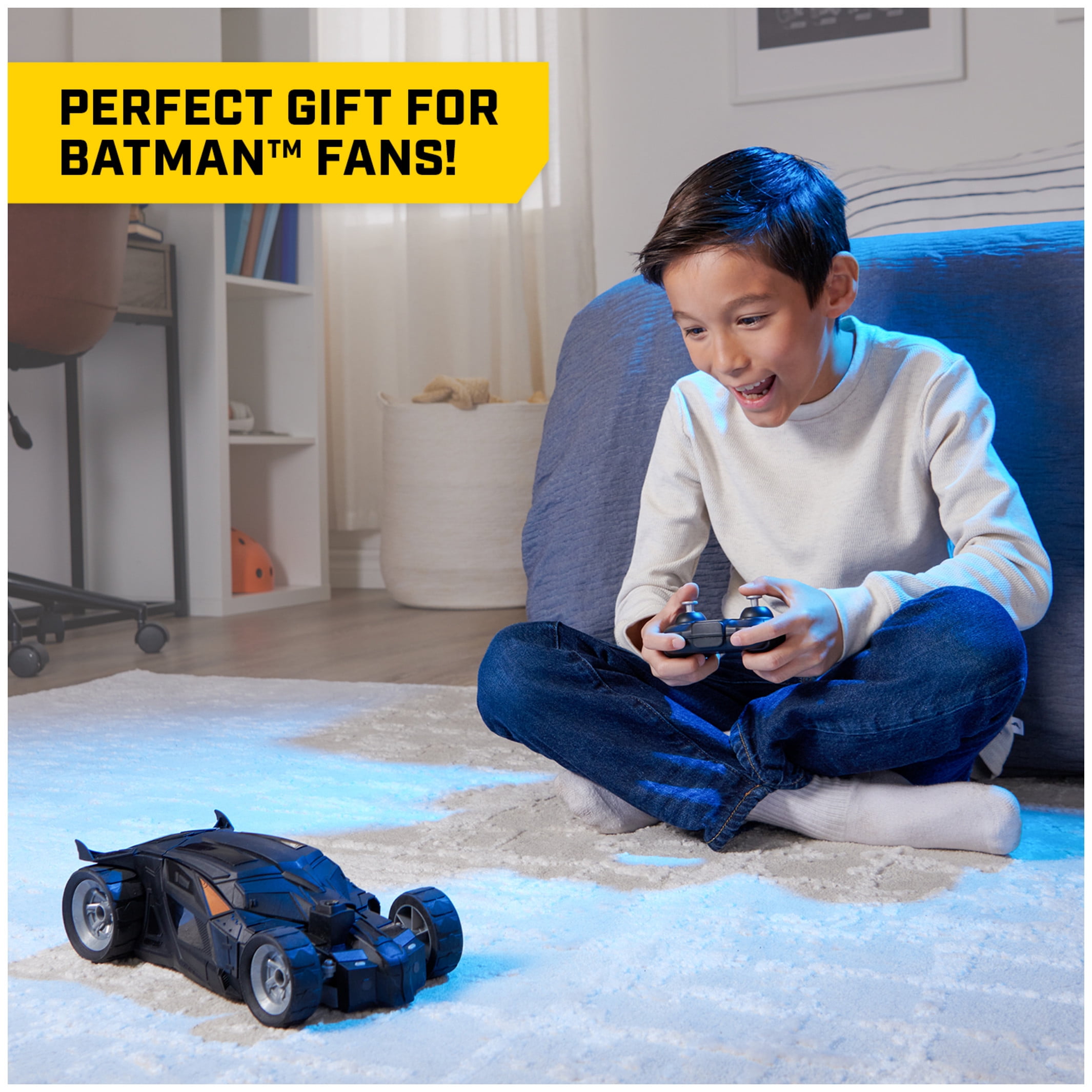 DC Comics, Batman Batmobile Remote Control Car with 4-inch Action Figure, for Kids Ages 4 and up