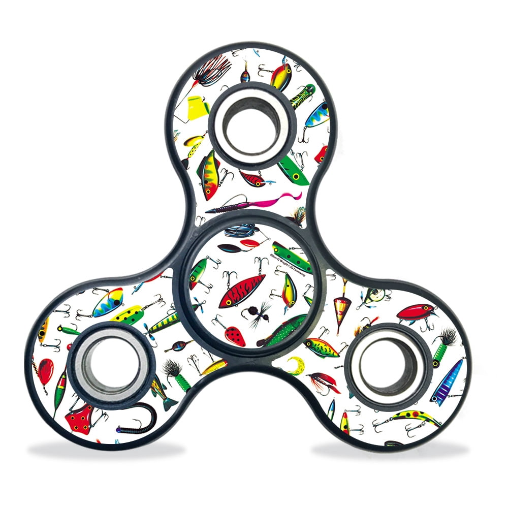 Skin Decal Wrap Compatible With Fidget Hand Tri-Spinner Bright Lures ...